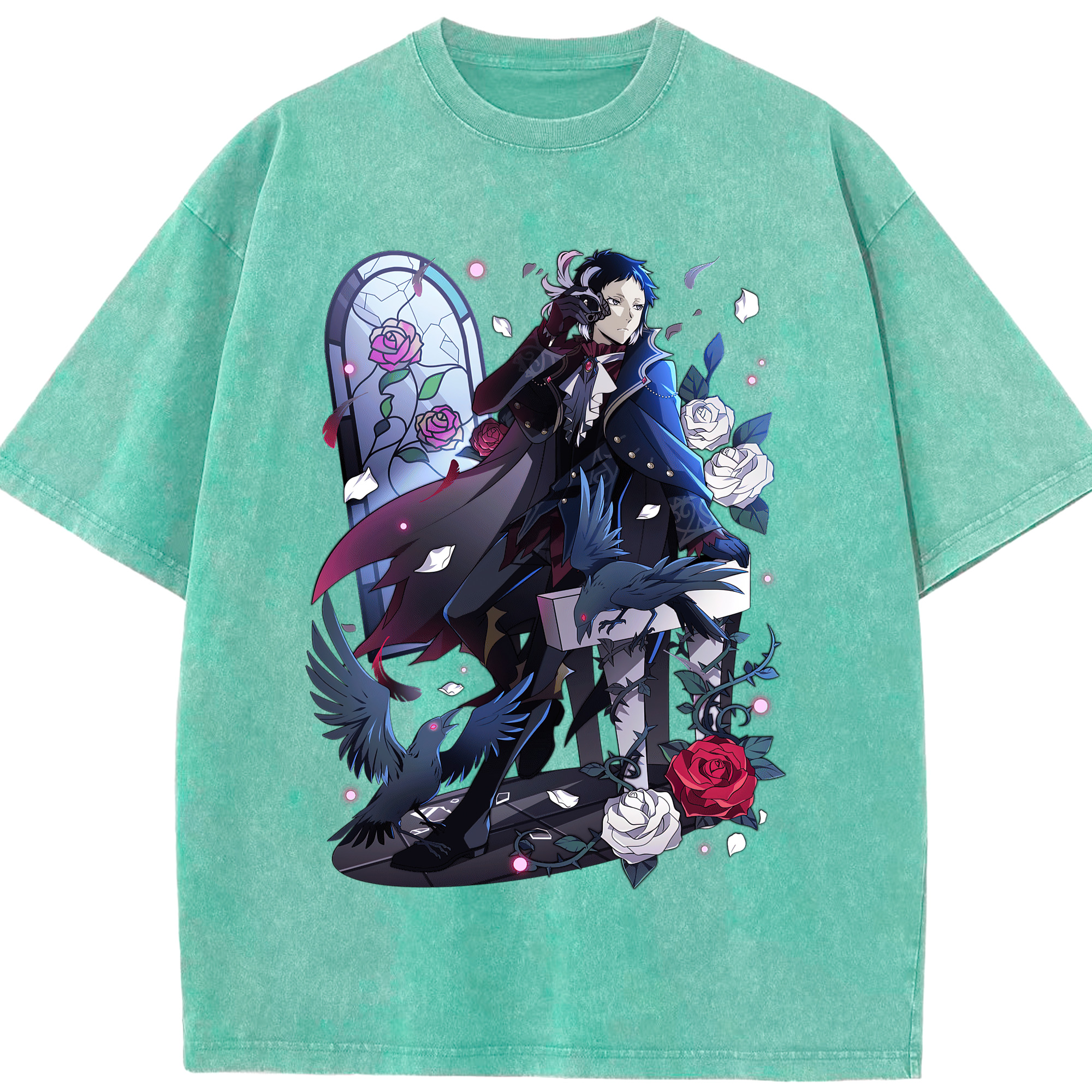 （画像用） 文豪ストレイドッグス Bungo Stray Dogs 綿100% ヴィンテージ風 半袖Tシャツ（フロントプリント）